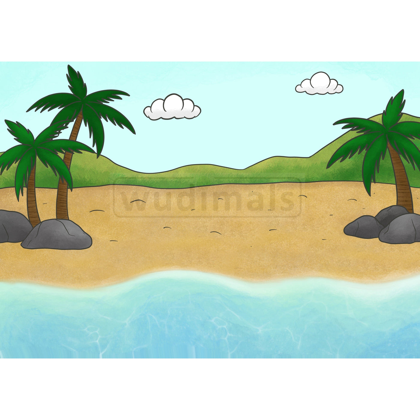 Wudimals® Beachscape Habitat Diorama (Digital File)