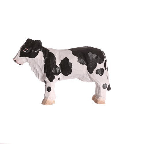 Wudimals® Black & White Cow Wooden Figure