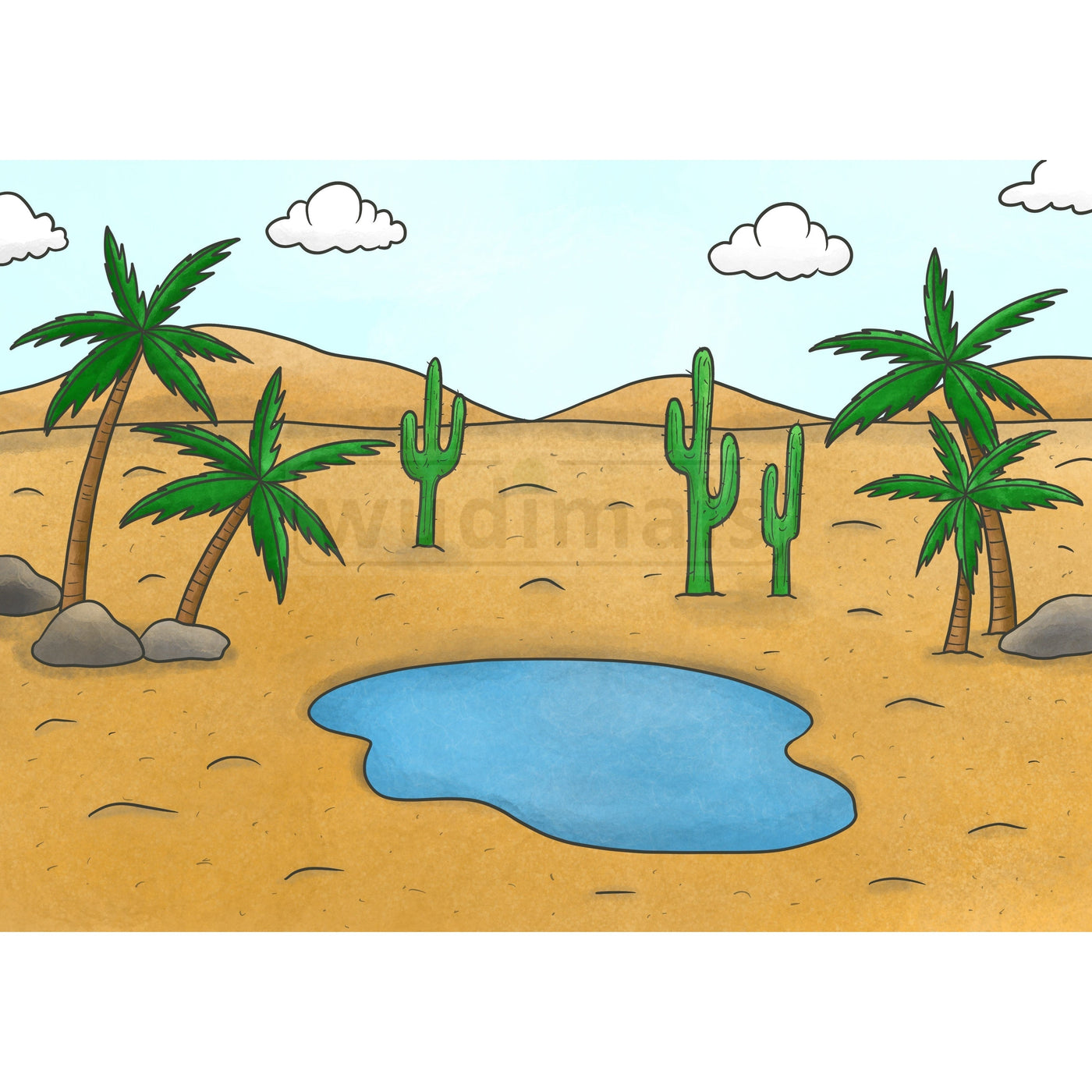 Wudimals® Desert Habitat Diorama (Digital File)