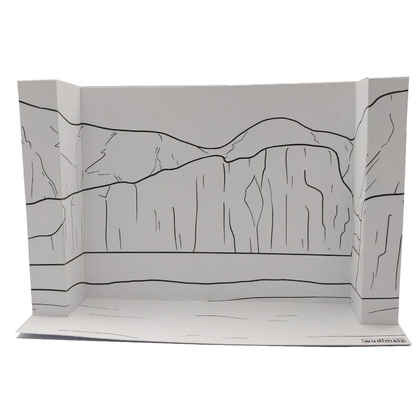 Wudimals® Icescape Habitat Diorama - Black & White (Digital File)