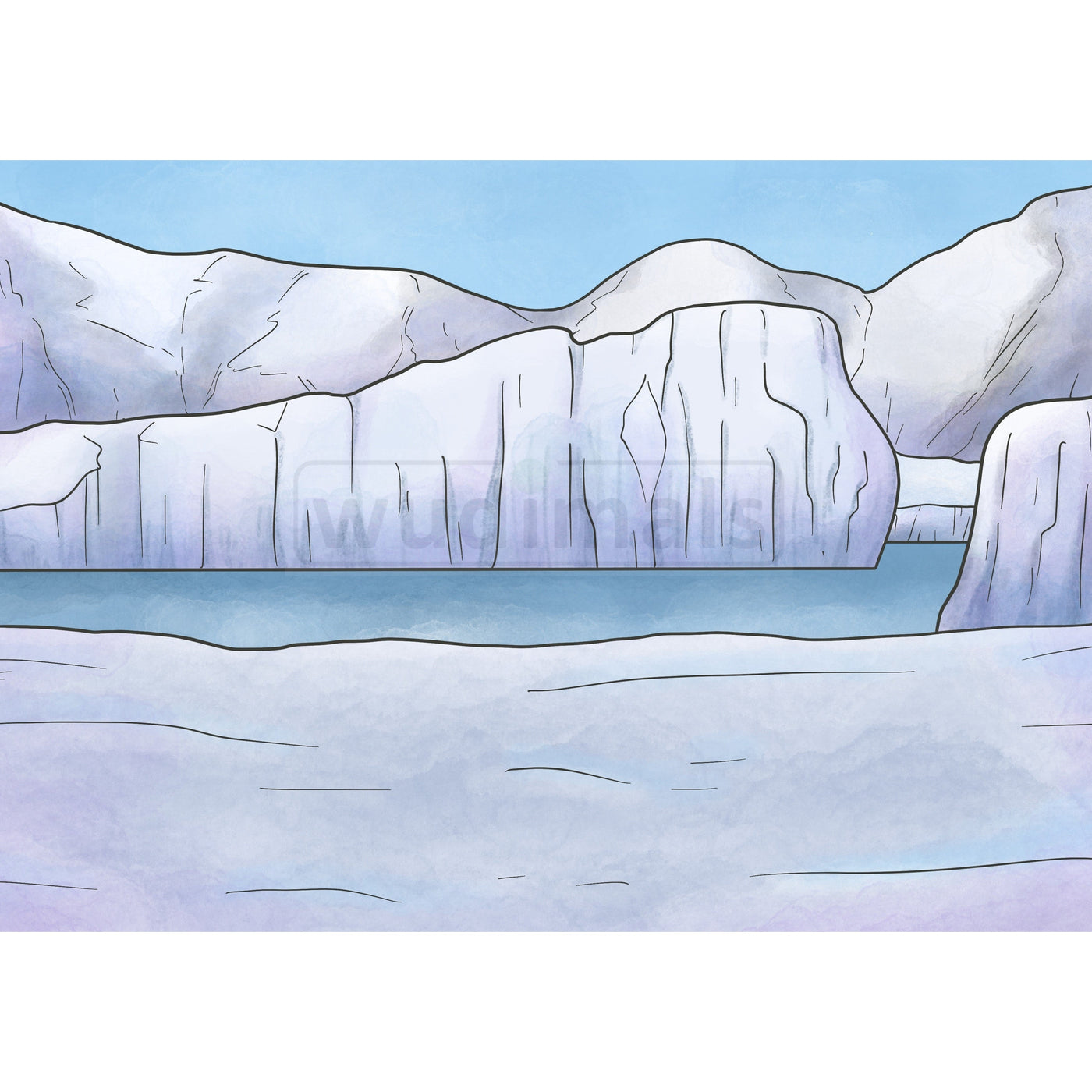 Wudimals® Icescape Habitat Diorama (Digital File)