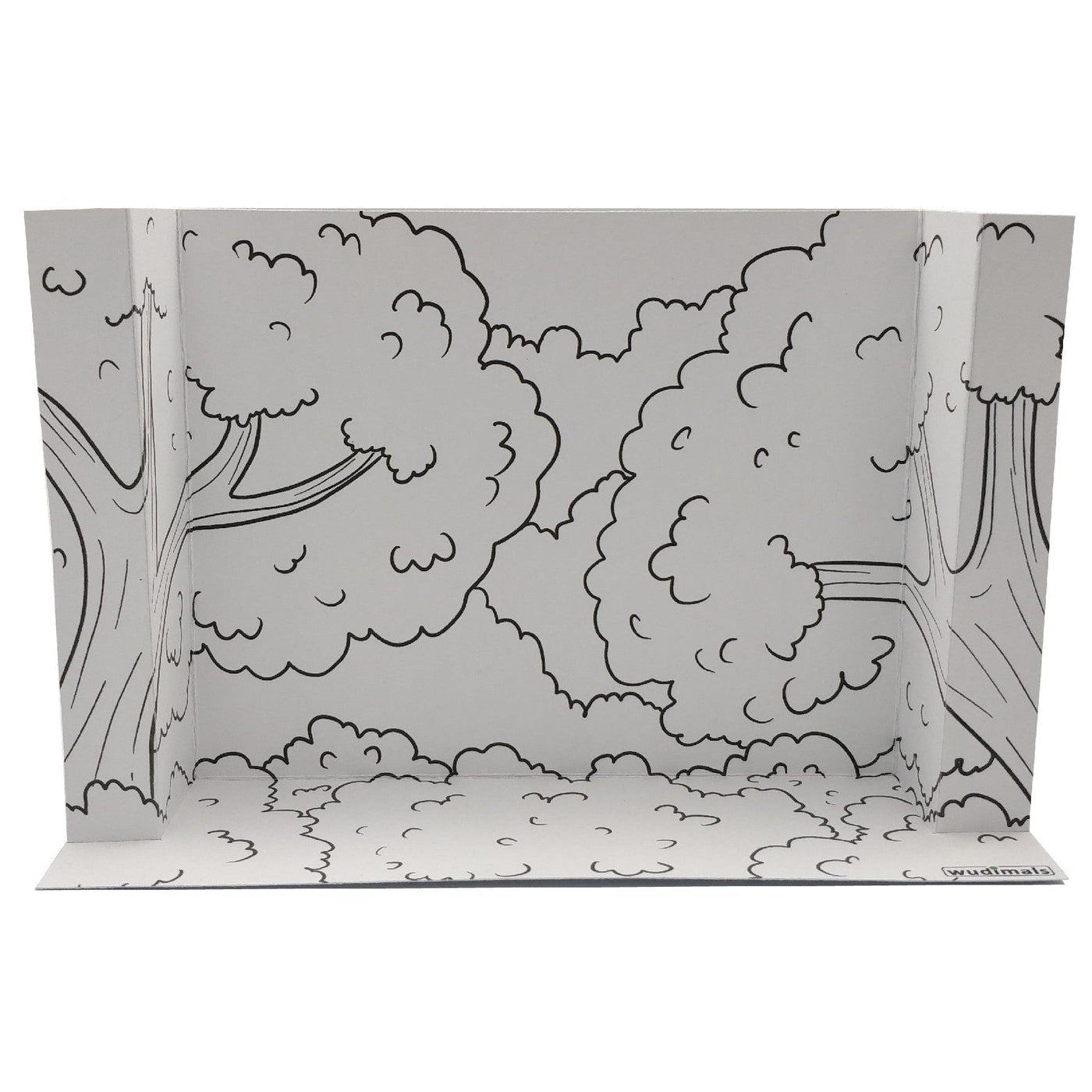 Wudimals® Treetops Habitat Diorama - Black & White (Digital File)