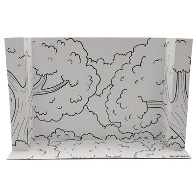 Wudimals® Treetops Habitat Diorama - Black & White (Digital File)