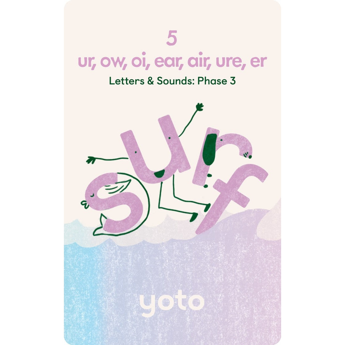 Yoto Cards - Phonics Letters and Sounds - Phase 3 - Cards for Yoto Audio Player