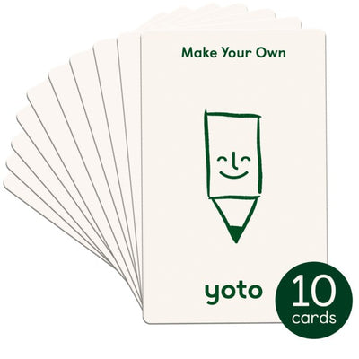 Yoto Cards - Make Your Own Cards (Pack of 10) with 3 Sticker Sheets