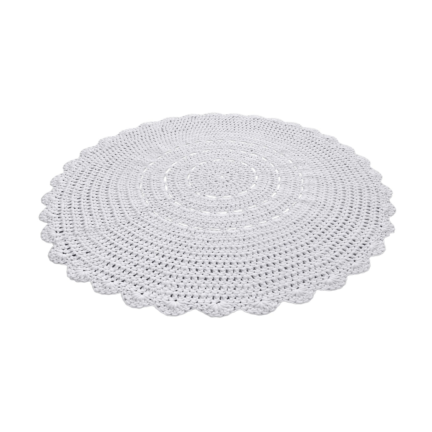 Crochet Doily Rug | Light Grey