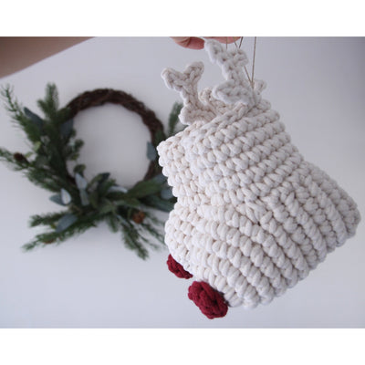 Crochet Reindeer Stocking