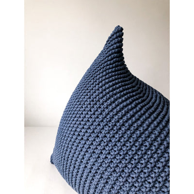 Knitted Bean Bag | Denim Blue