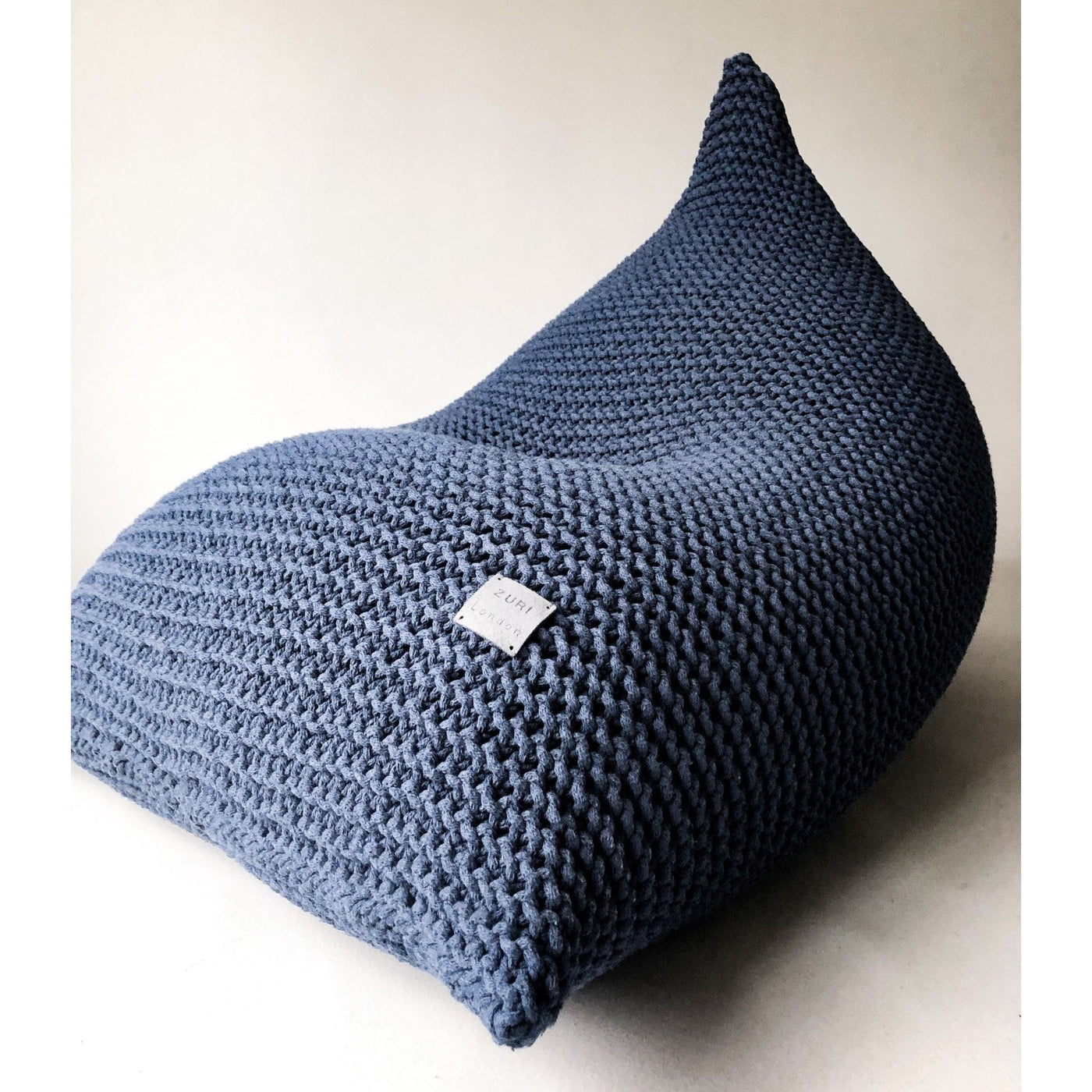Knitted Bean Bag | Denim Blue