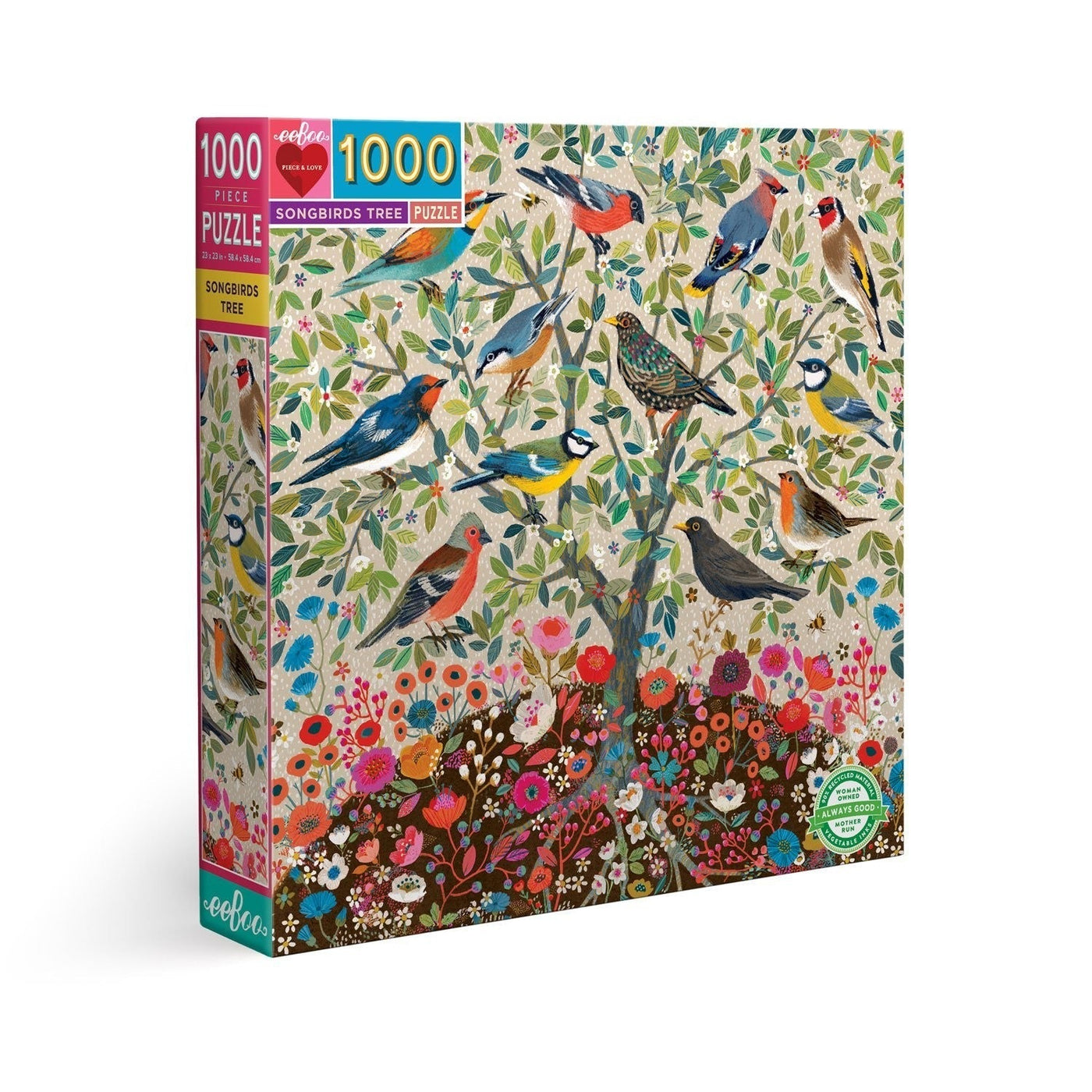 eeBoo 1000 Piece Puzzle - Songbird Tree