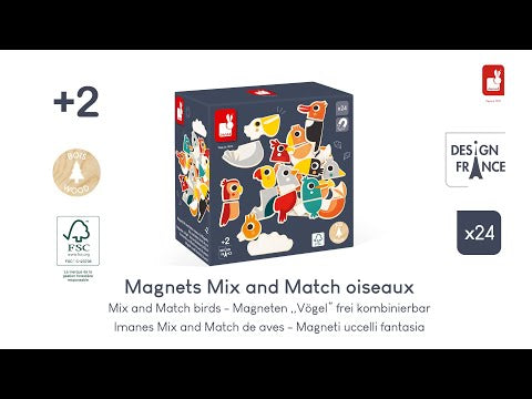 Magnets Mix And Match Birds 24 Pcs