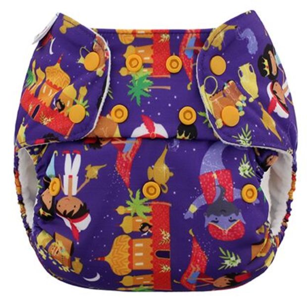 Blueberry One Size Capri Cover - Arabian Nights-Diapers-Blueberry-Yes Bebe
