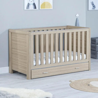 Luno Cot Bed With Drawer - Oak