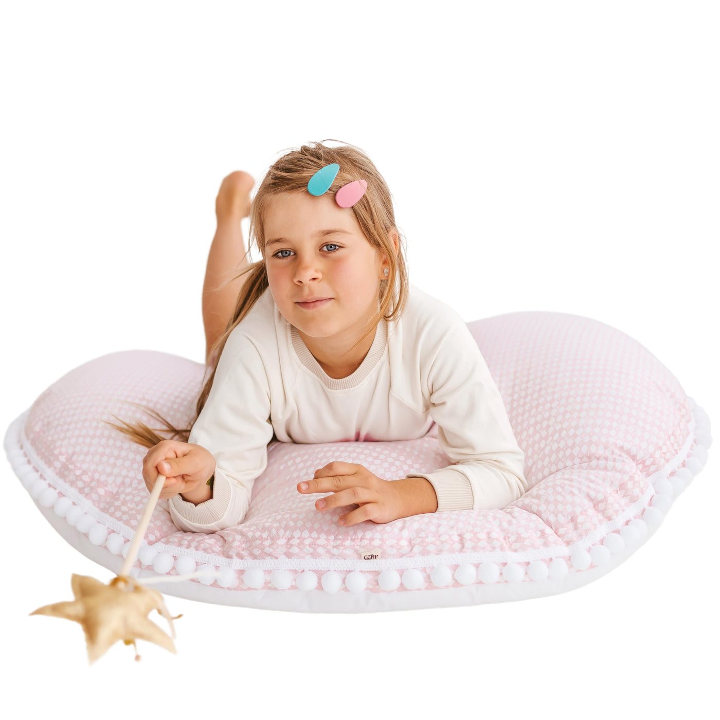 Minicamp Big Floor Cushion Rhombus Diamond Pink-minicamp-Yes Bebe