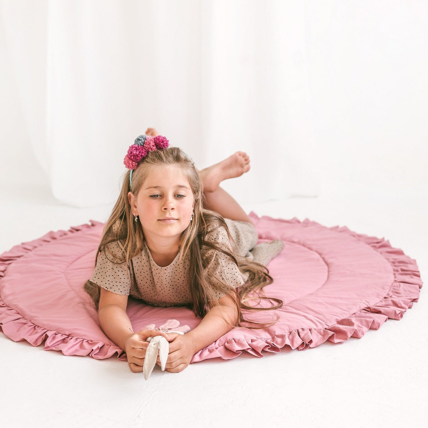 Minicamp Kids Playmat With Ruffles In Rose-minicamp-Yes Bebe