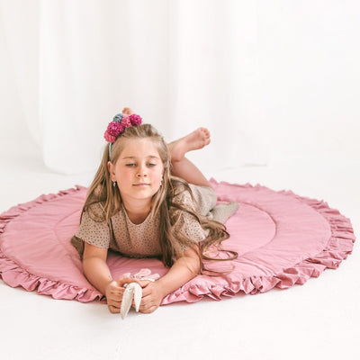 Minicamp Kids Playmat With Ruffles In Rose-minicamp-Yes Bebe