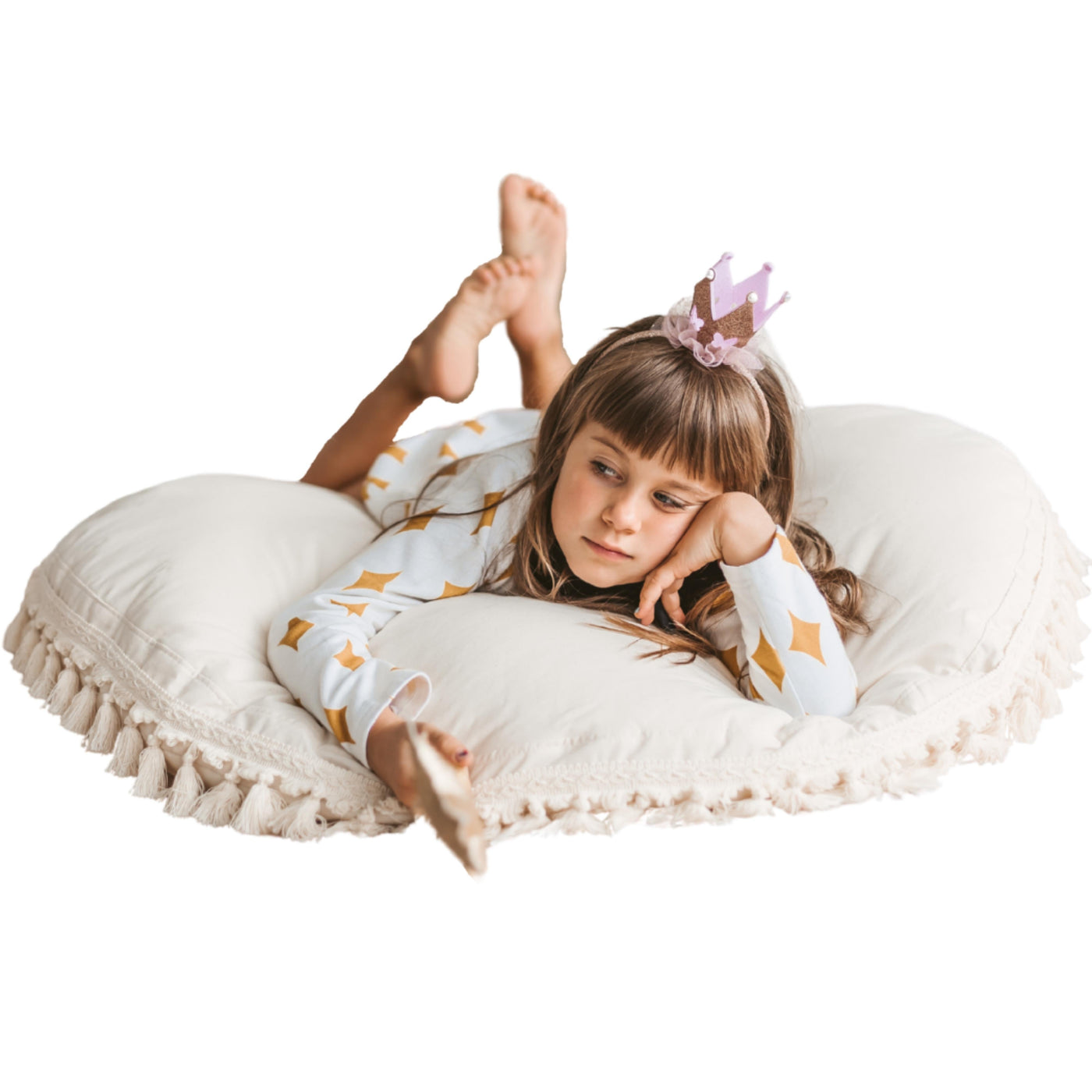 Minicamp Large Floor Cushion With Tassels-minicamp-Yes Bebe