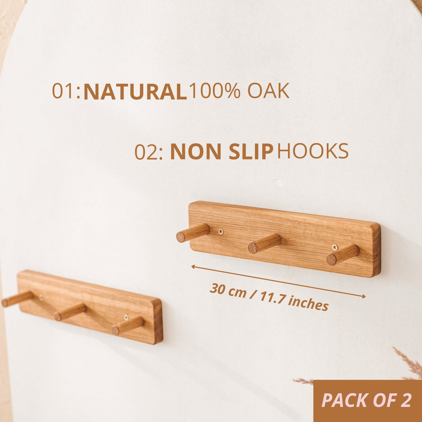 Minicamp Peg Rail Hanger 2 Pack Made Of Solid Oak-minicamp-Yes Bebe