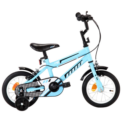 Kids Bike 12 inch Black and Blue-vidaXL-Blue-N/A-Yes Bebe
