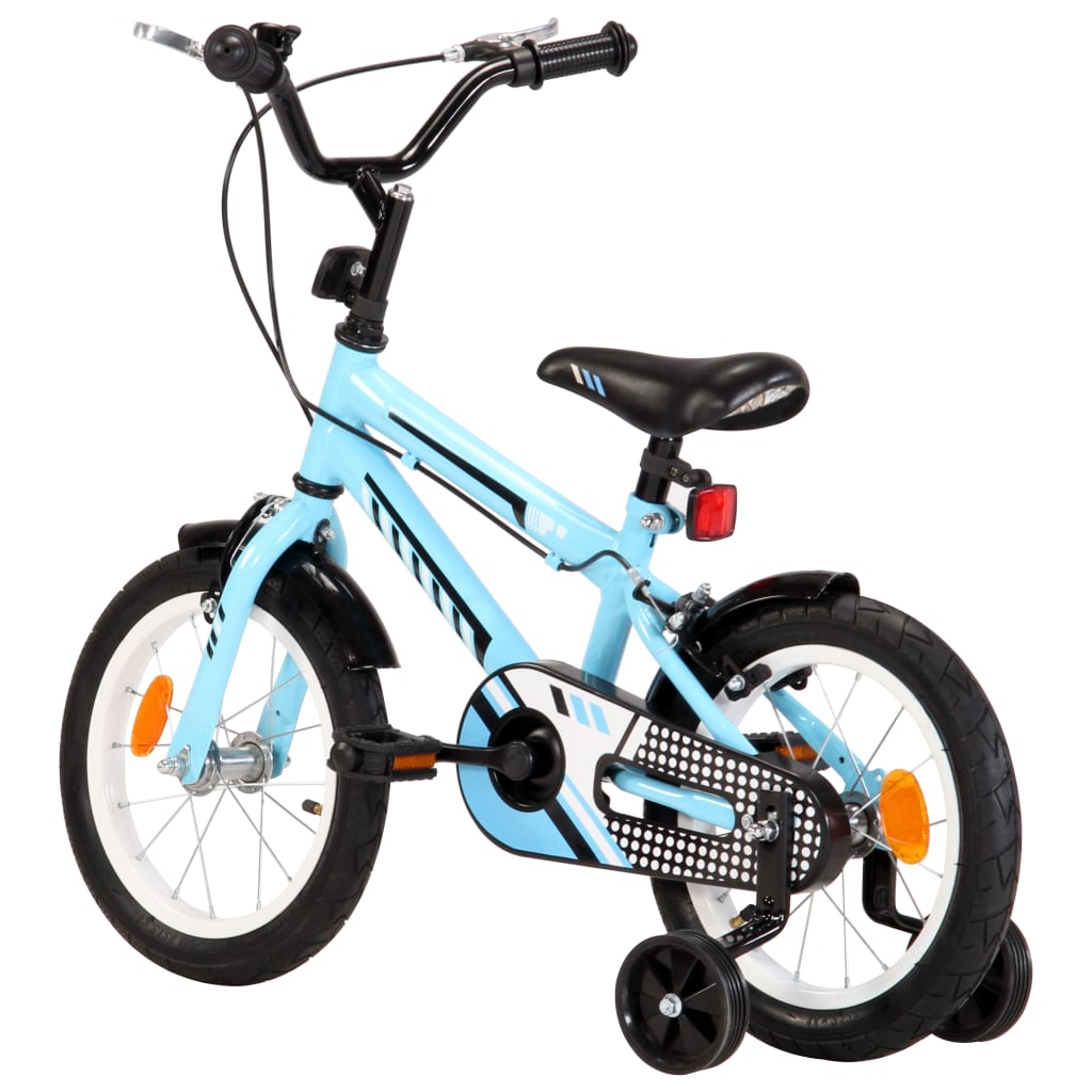 Kids Bike 14 inch Black and Blue-vidaXL-Blue-N/A-Yes Bebe