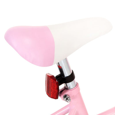 Kids Bike with Front Carrier 12 inch White and Pink-vidaXL-Pink-n/a-Yes Bebe